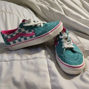 Vans Sk8 Low TealPink Womens Size 6.5